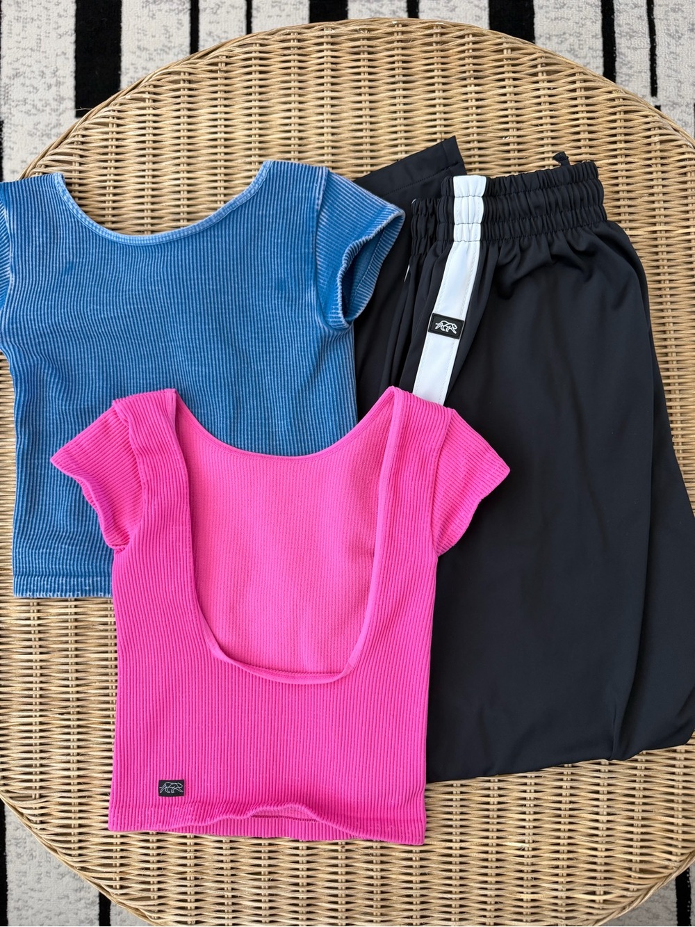 TIGER FRIDAY 3 Piece Set Summie Short Sleeve Tops and Joker Track Pants